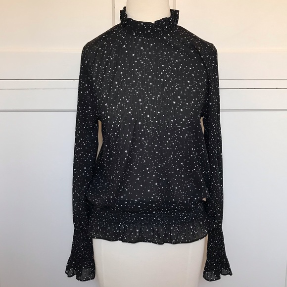 H&M Tops - H&M Star Print Black White Top Size 6